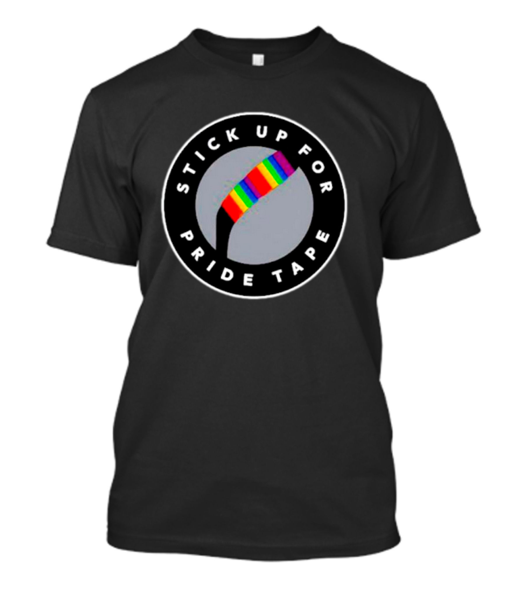 Stick Up For Pride Tape Hockey Rainbow Support T-Shirt