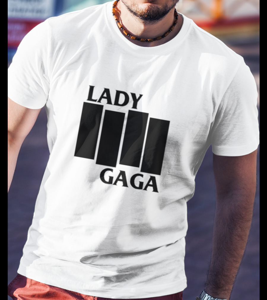 Lady Gaga Black Flag Bars T-Shirt