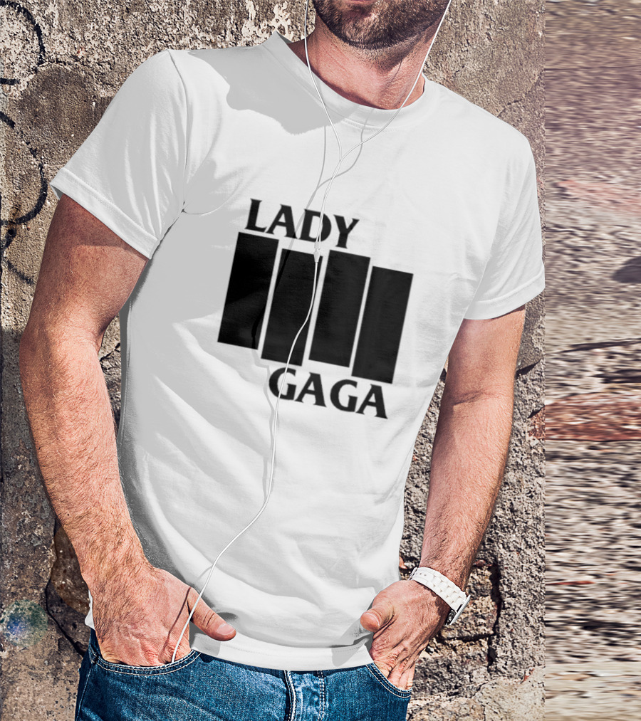 Lady Gaga Black Flag Bars T-Shirt