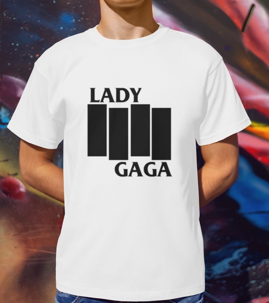 Lady Gaga Black Flag Bars T-Shirt