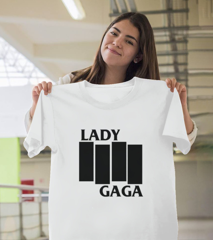 Lady Gaga Black Flag Bars T-Shirt