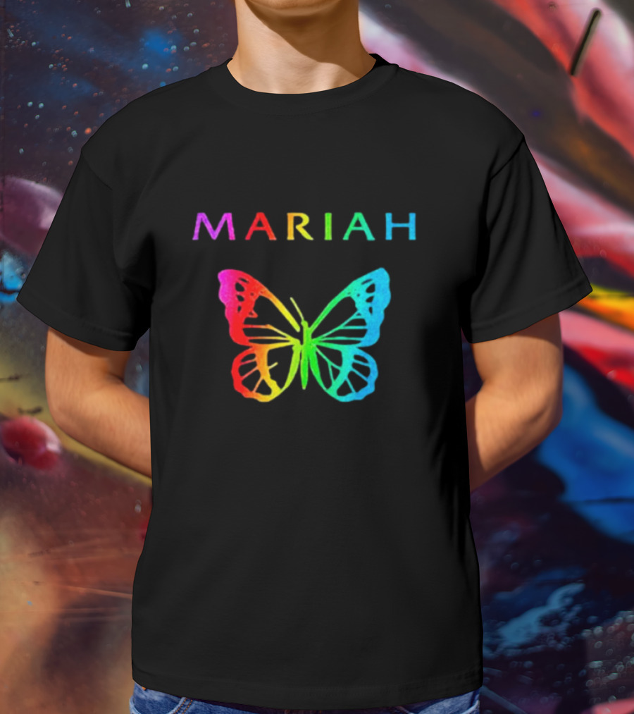Mariah Carey Rainbow Butterfly Pride T-Shirt