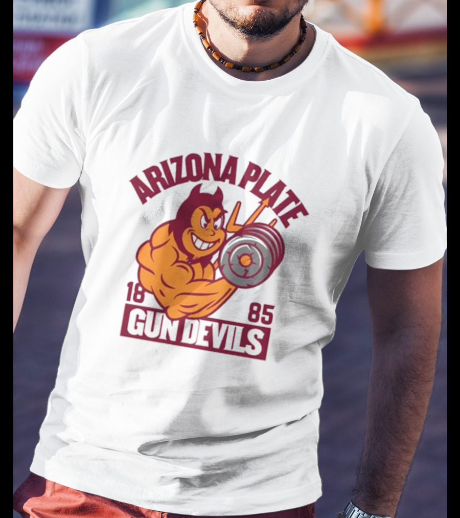 Arizona Plate 1885 Gun Devils Weightlifting Demon T-Shirt