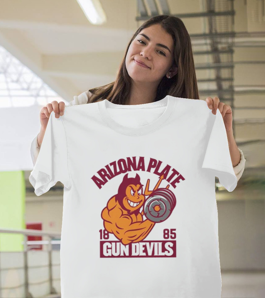 Arizona Plate 1885 Gun Devils Weightlifting Demon T-Shirt