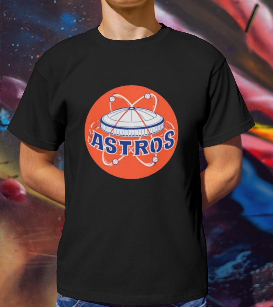 Astros Houston Baseball Retro Dome Circle T-Shirt