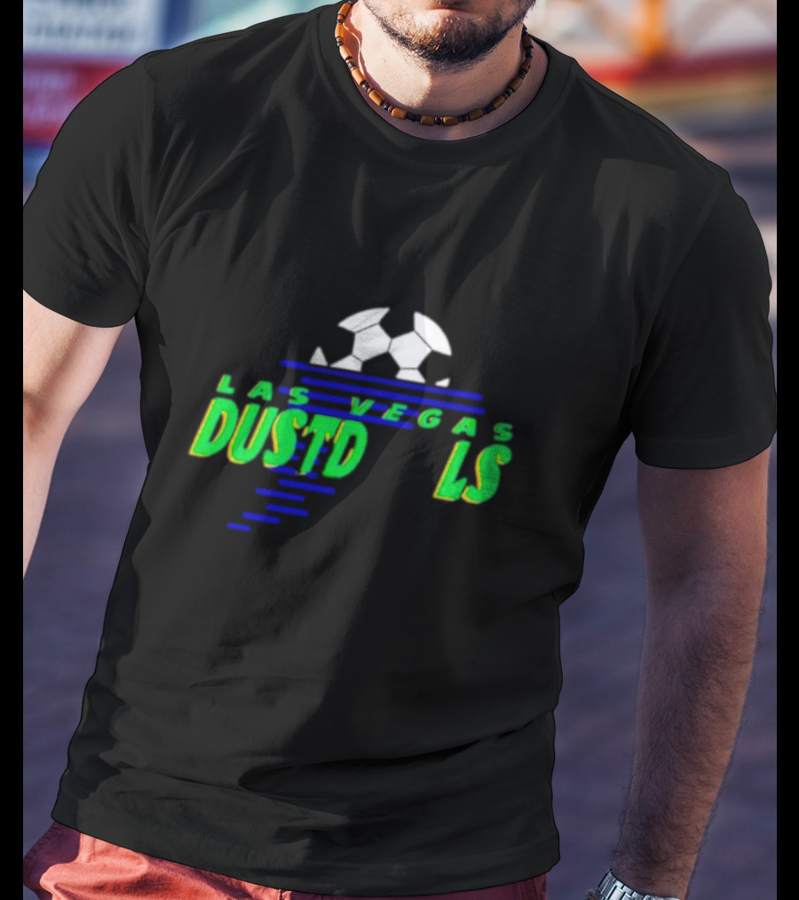 Las Vegas Dustdevils Soccer Team Retro Style Soccer Ball T-Shirt