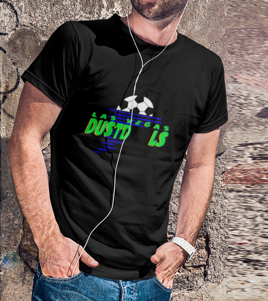 Las Vegas Dustdevils Soccer Team Retro Style Soccer Ball T-Shirt