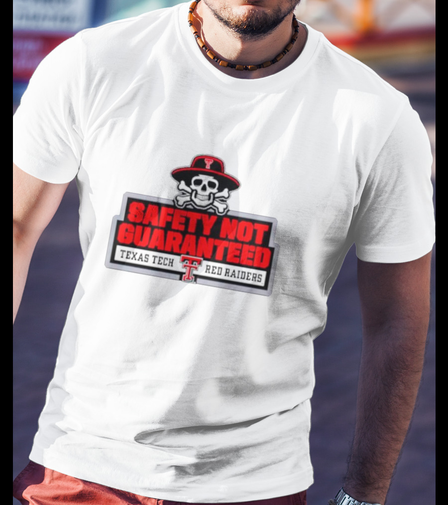 Safety Not Guaranteed Texas Tech Red Raiders Skull T-Shirt