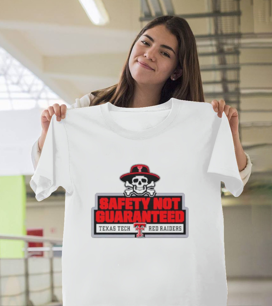 Safety Not Guaranteed Texas Tech Red Raiders Skull T-Shirt