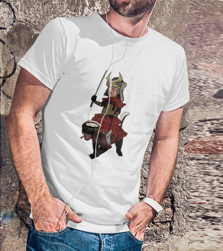 Samurai Satoshi Riding Armored Animal T-Shirt