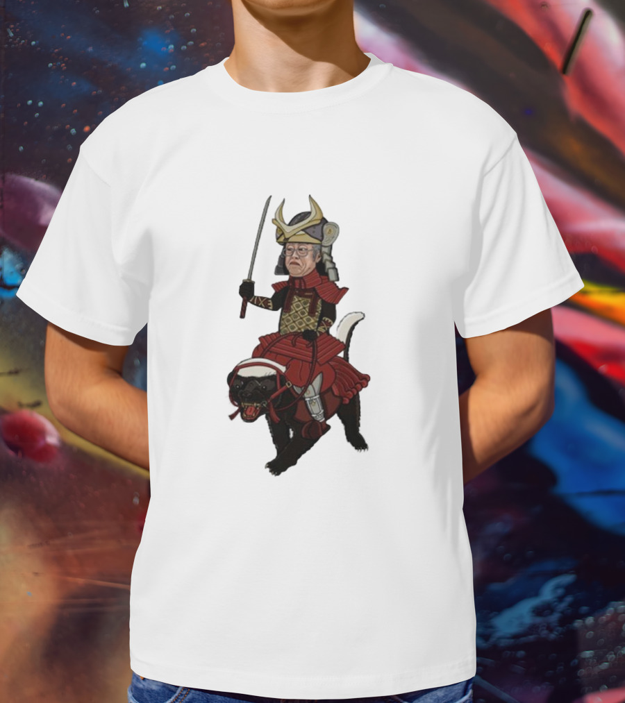 Samurai Satoshi Riding Armored Animal T-Shirt