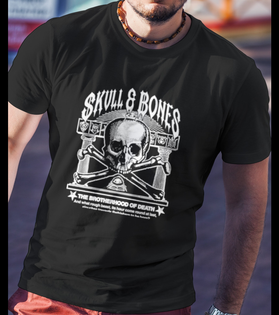 Skull And Bones Brotherhood Of Death Symbolic Emblem T-Shirt