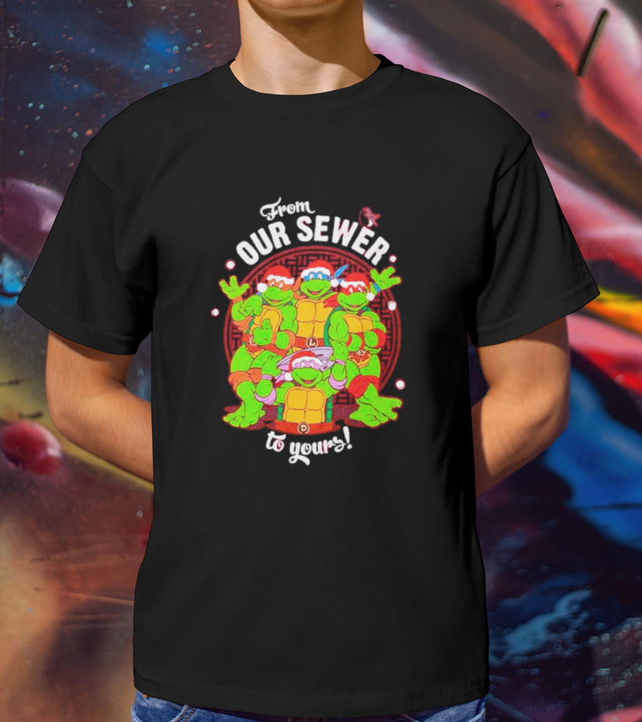 Teenage Mutant Ninja Turtles From Our Sewer To Yours Pizza Party Circular T-Shirt
