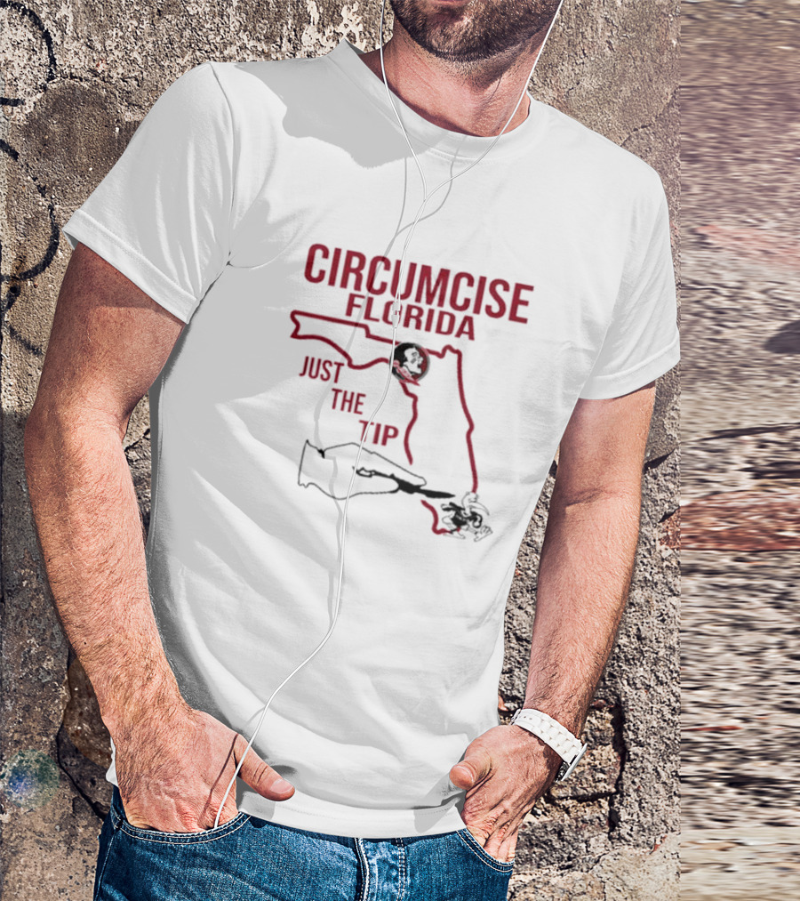 Circumcise Florida Just The Tip Map T-Shirt