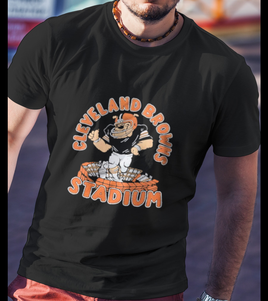 Cleveland Browns Stadium NFL Football Mascot T-Shirt