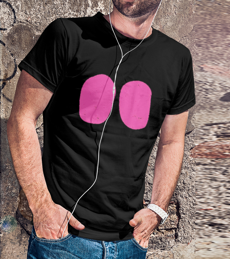 Night Rider Eyes Neon Pink Ovals T-Shirt