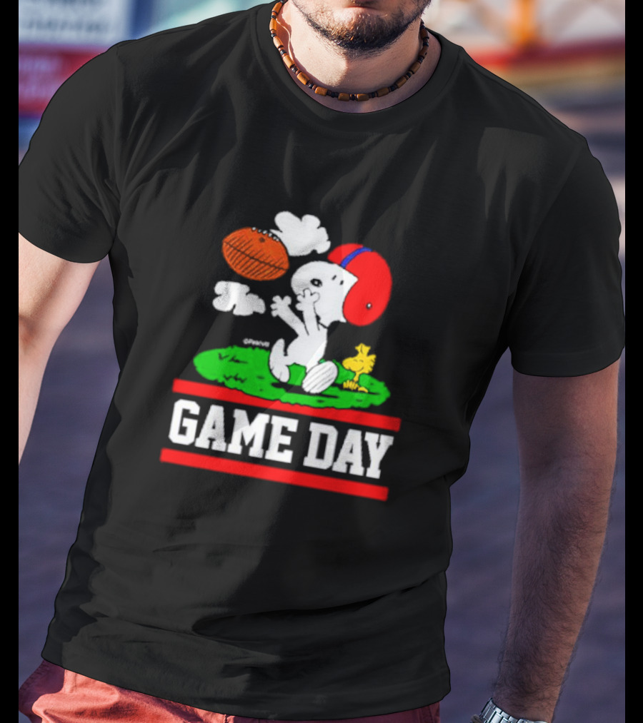 Peanuts Snoopy Woodstock Football Game Day T-Shirt