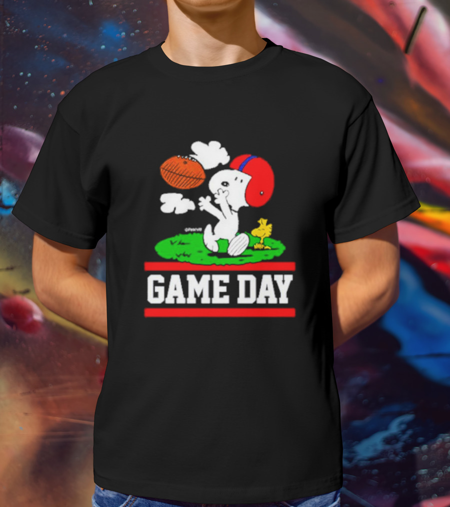 Peanuts Snoopy Woodstock Football Game Day T-Shirt