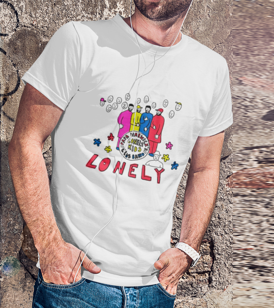 Lonely Kids Club Band Happiness Smiley Faces T-Shirt