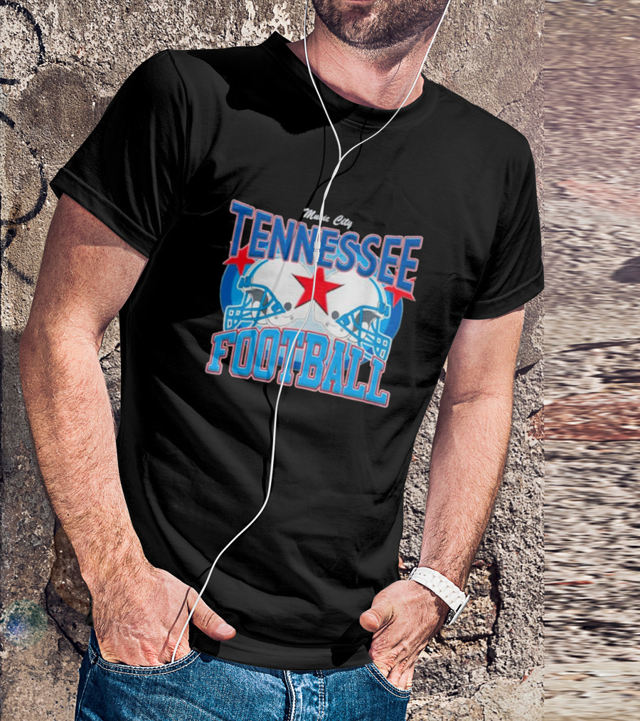 Music City Tennessee Football Helmets Star T-Shirt