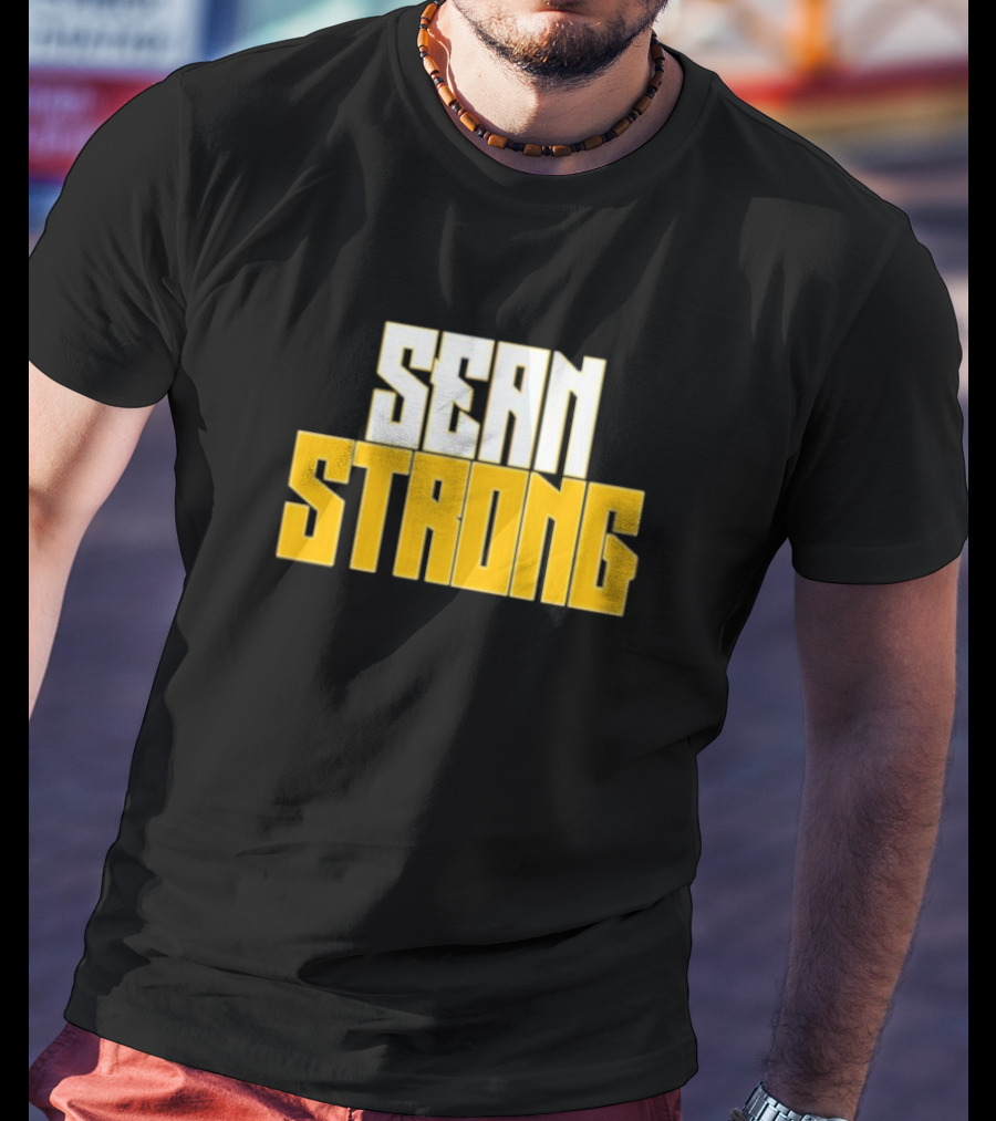 Sean Wallace SEAN STRONG Bold Yellow Block Letters T-Shirt