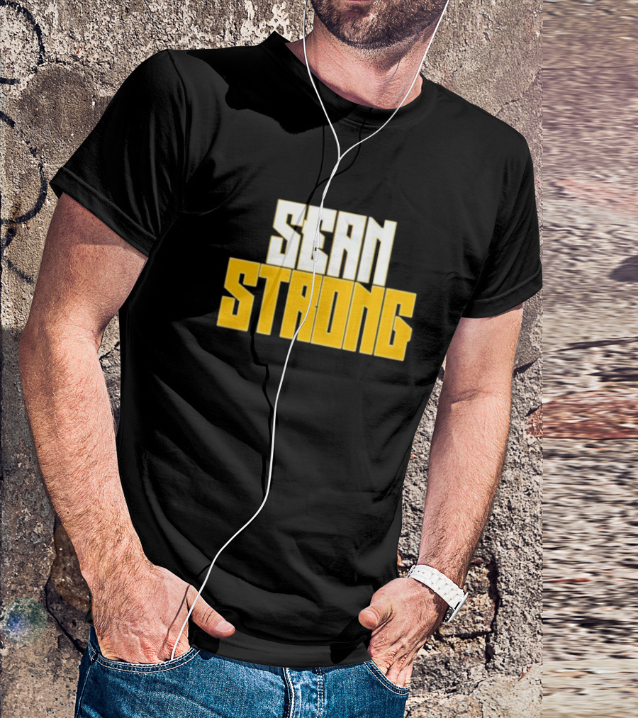 Sean Wallace SEAN STRONG Bold Yellow Block Letters T-Shirt