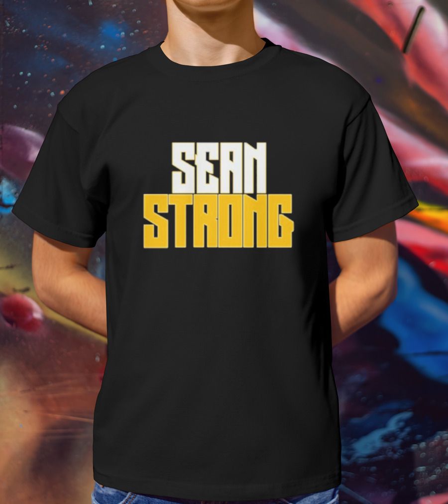 Sean Wallace SEAN STRONG Bold Yellow Block Letters T-Shirt