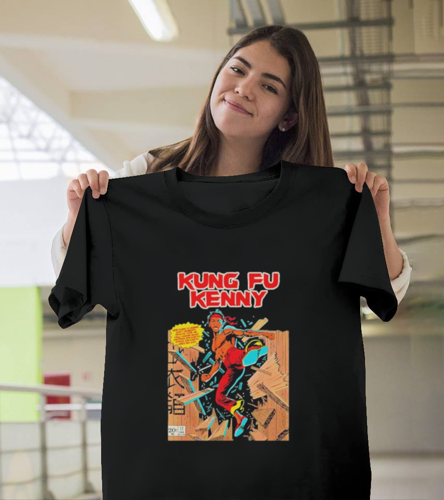Kung Fu Kenny Comic Style Action Kick T-Shirt