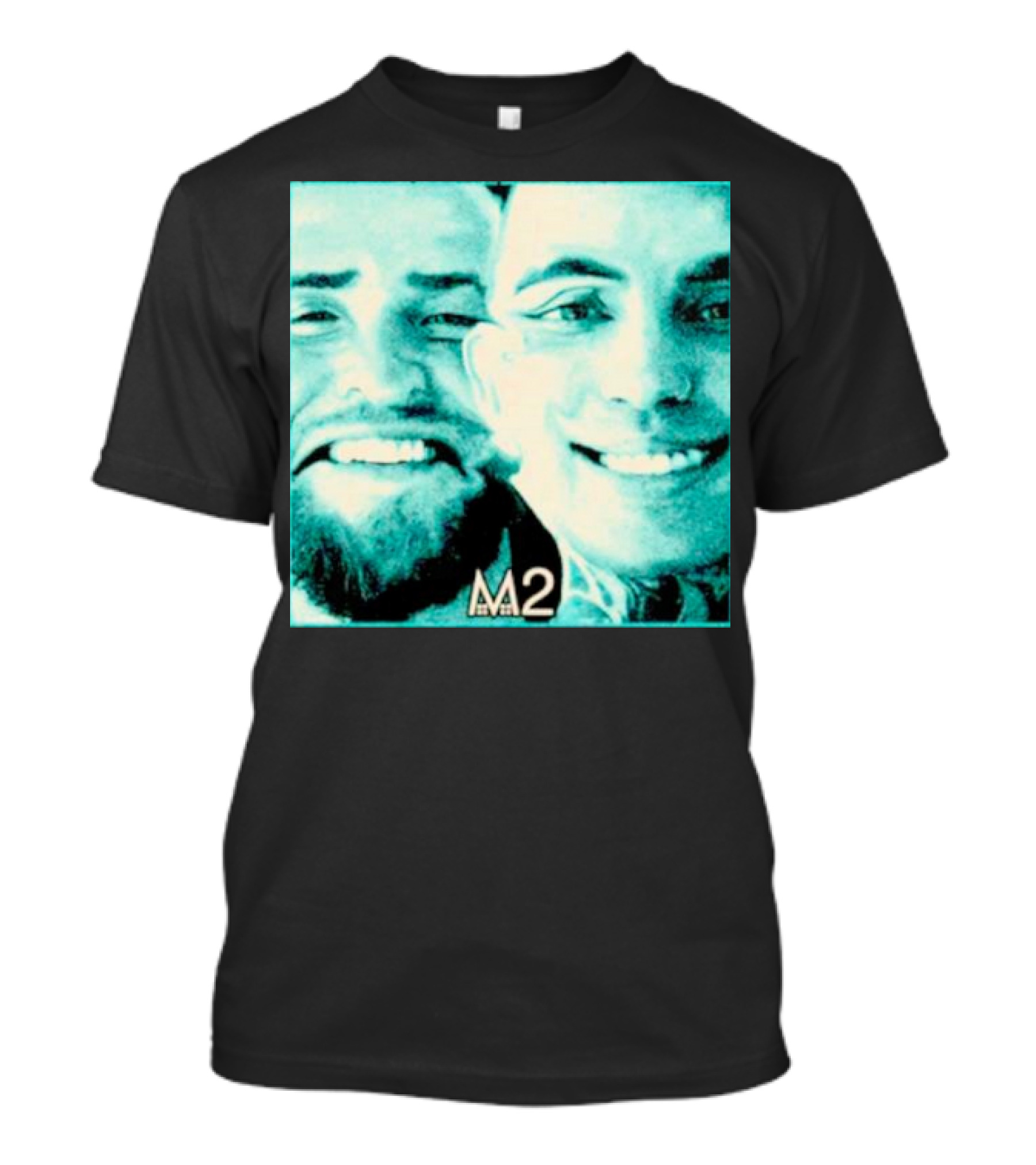 Mansionz M2 Album Cover Image With Smiling Duo T-Shirt