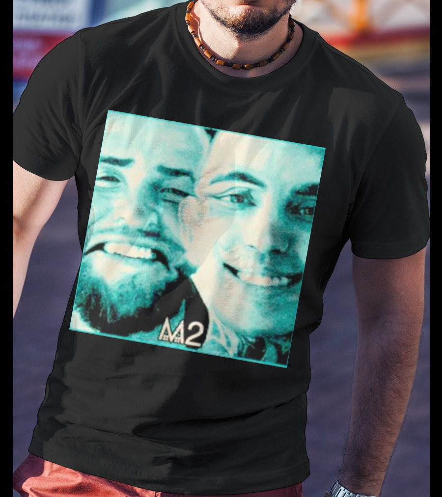 Mansionz M2 Album Cover Image With Smiling Duo T-Shirt