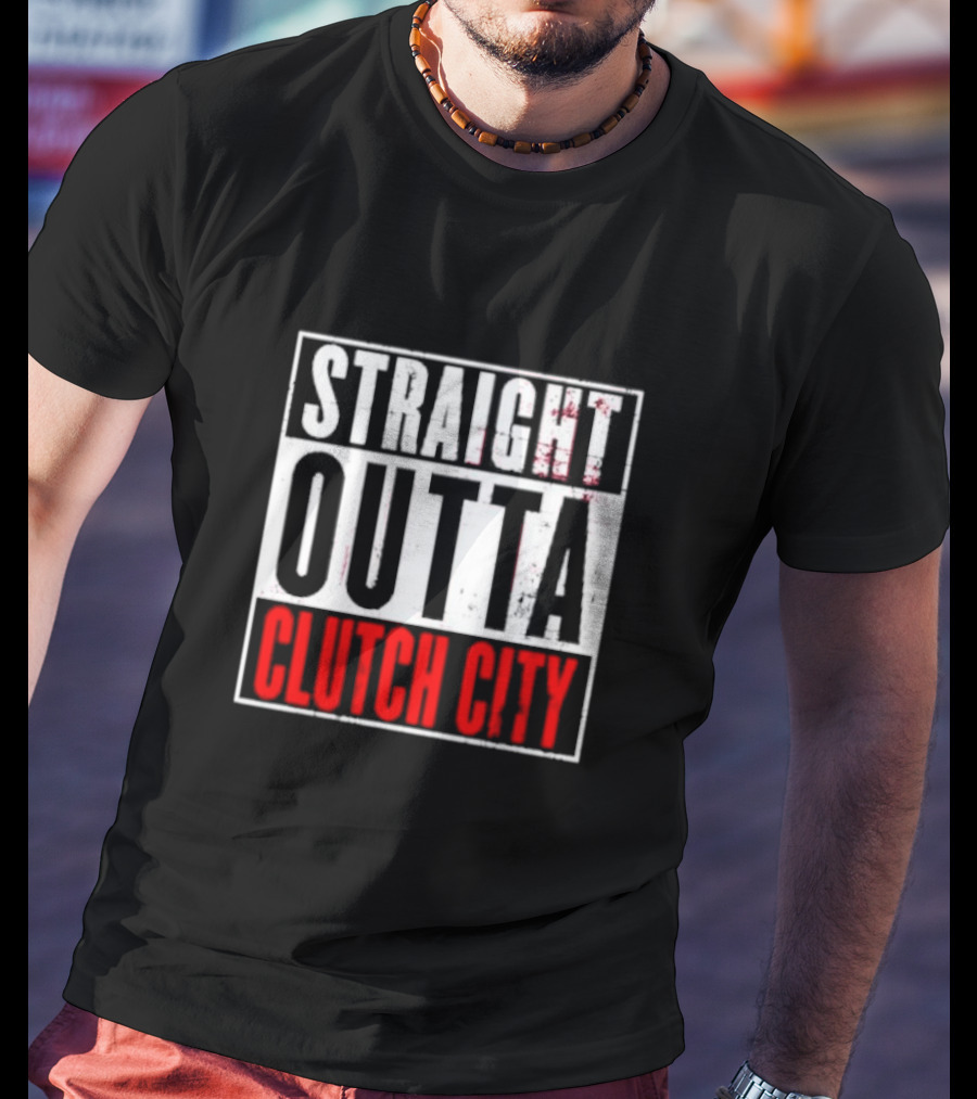 Straight Outta Clutch City Vintage Bold Lettering T-Shirt