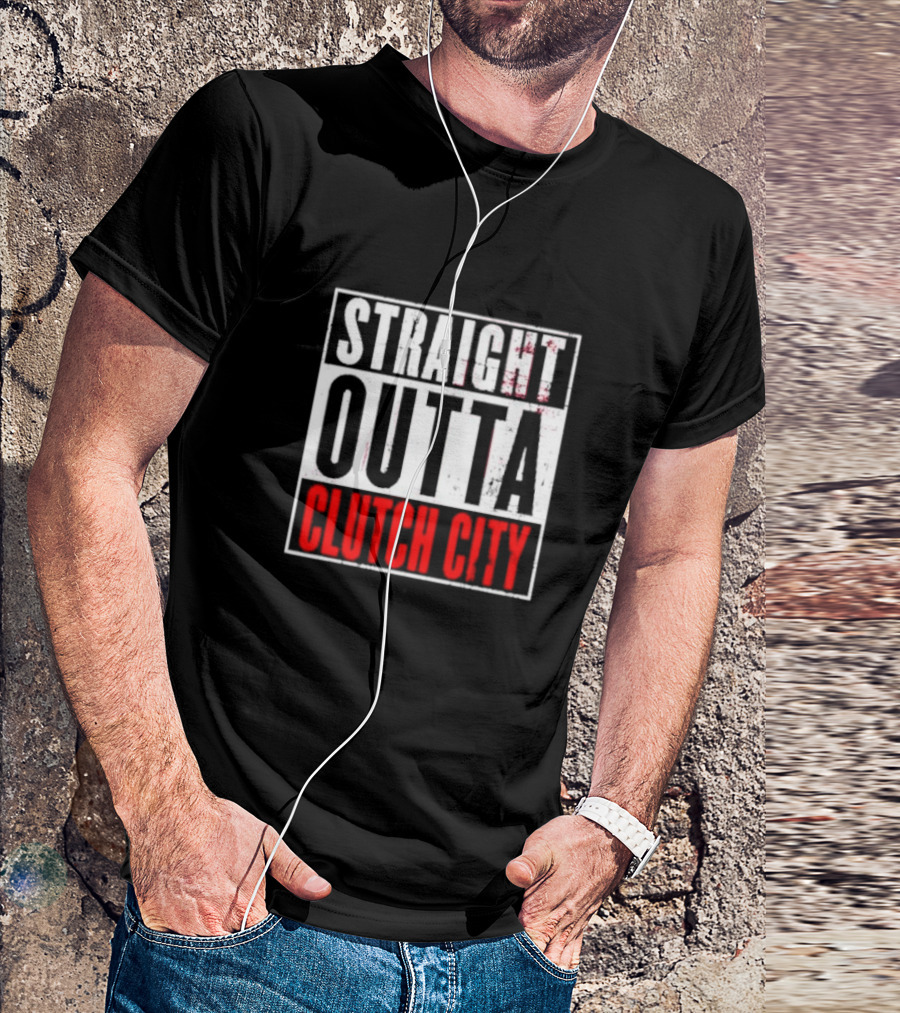 Straight Outta Clutch City Vintage Bold Lettering T-Shirt