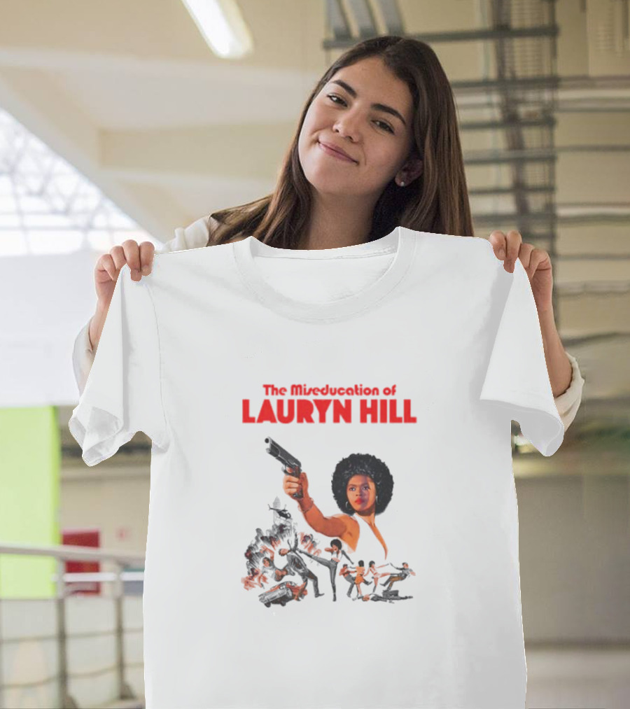The Miseducation Of Lauryn Hill Vintage Blaxploitation-Inspired Art Gun Pose T-Shirt
