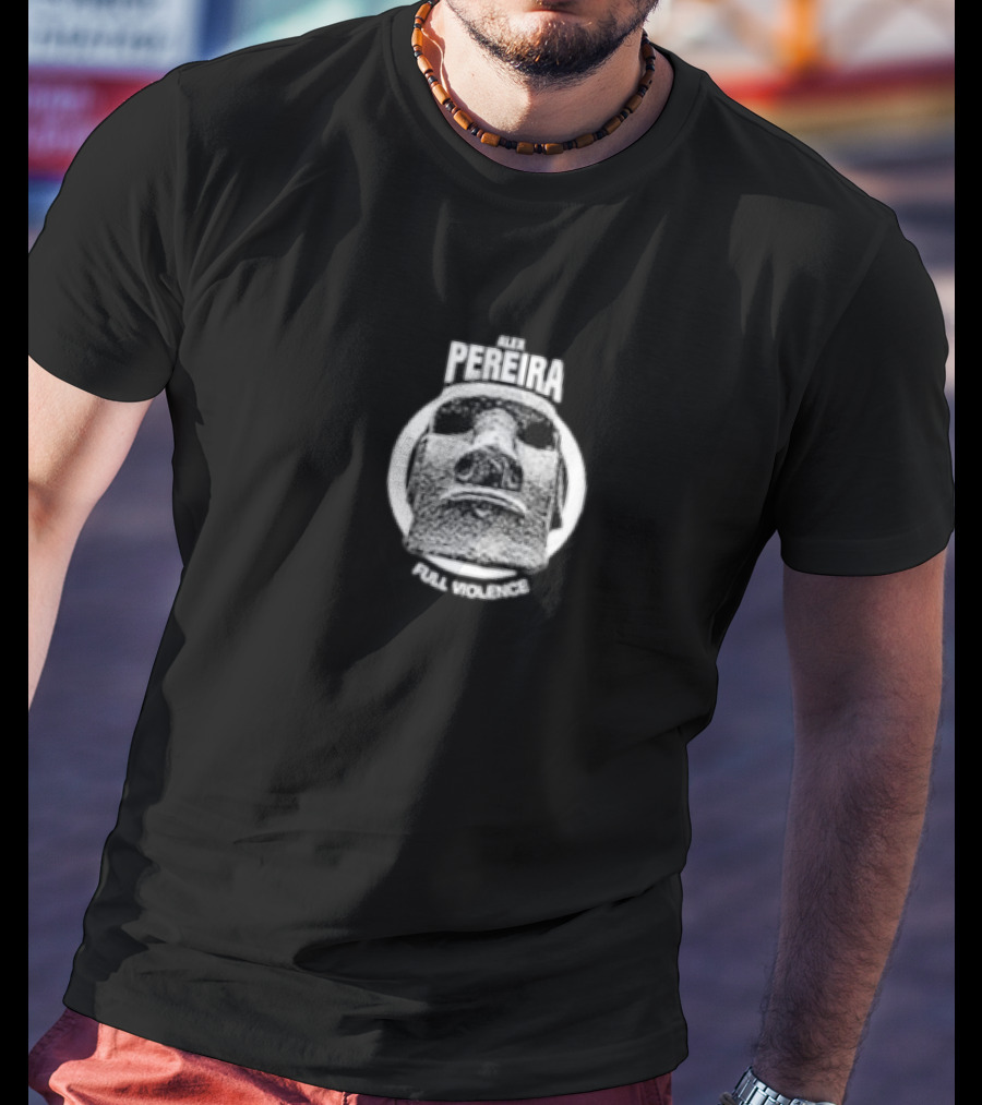 Alex Pereira Full Violence Easter Island Head T-Shirt