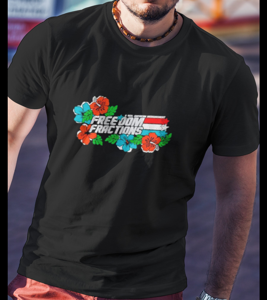 Freedom Fractions Hawaiian American Floral T-Shirt