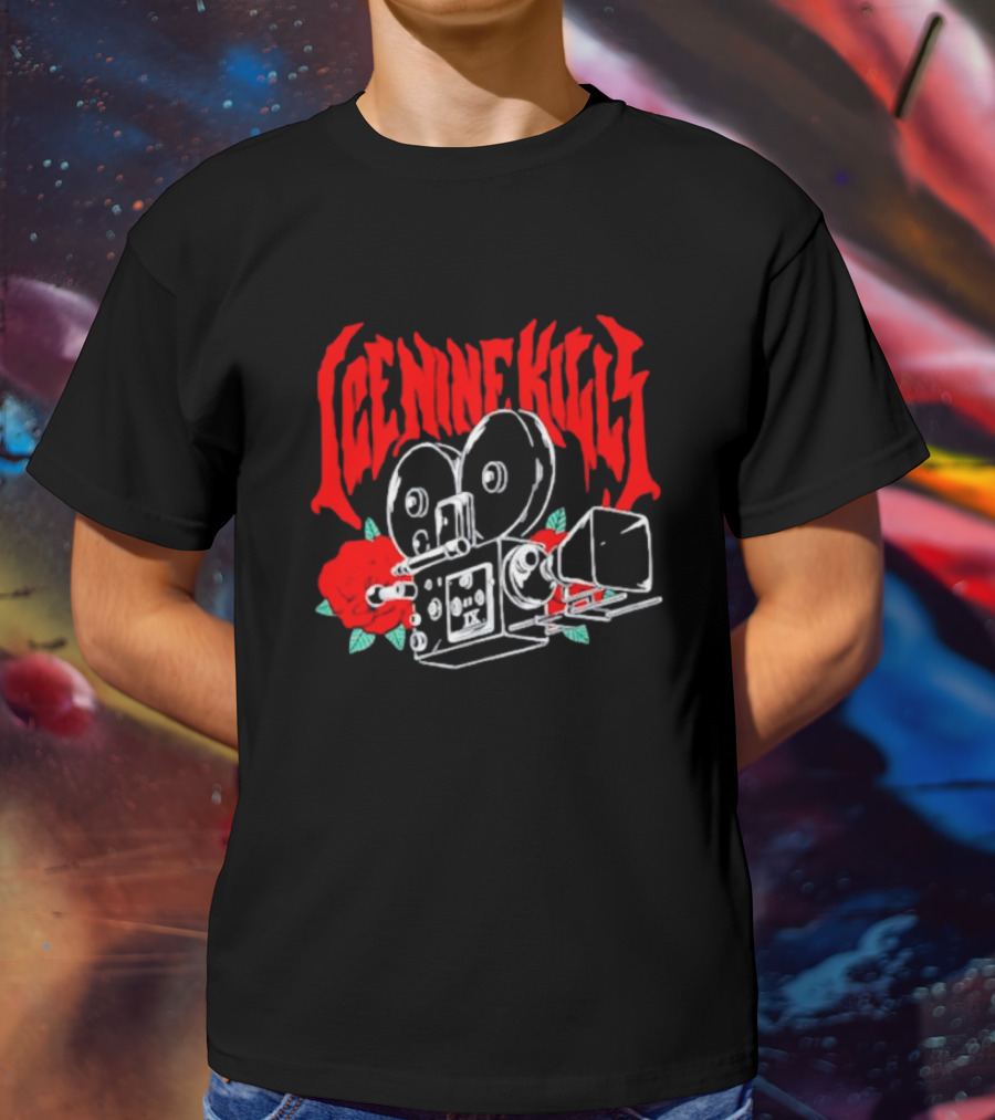 Ice Nine Kills Camera Roses Retro T-Shirt