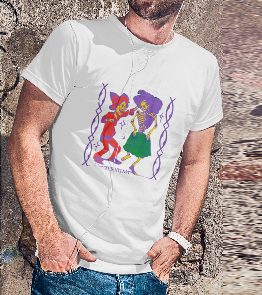 Peso Pluma Calacas Bailando Skeletons In Dance T-Shirt