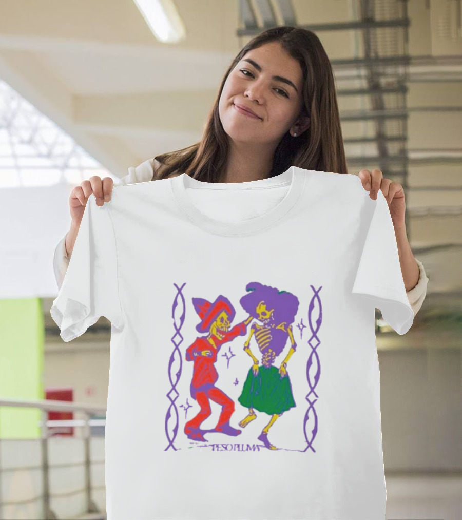 Peso Pluma Calacas Bailando Skeletons In Dance T-Shirt