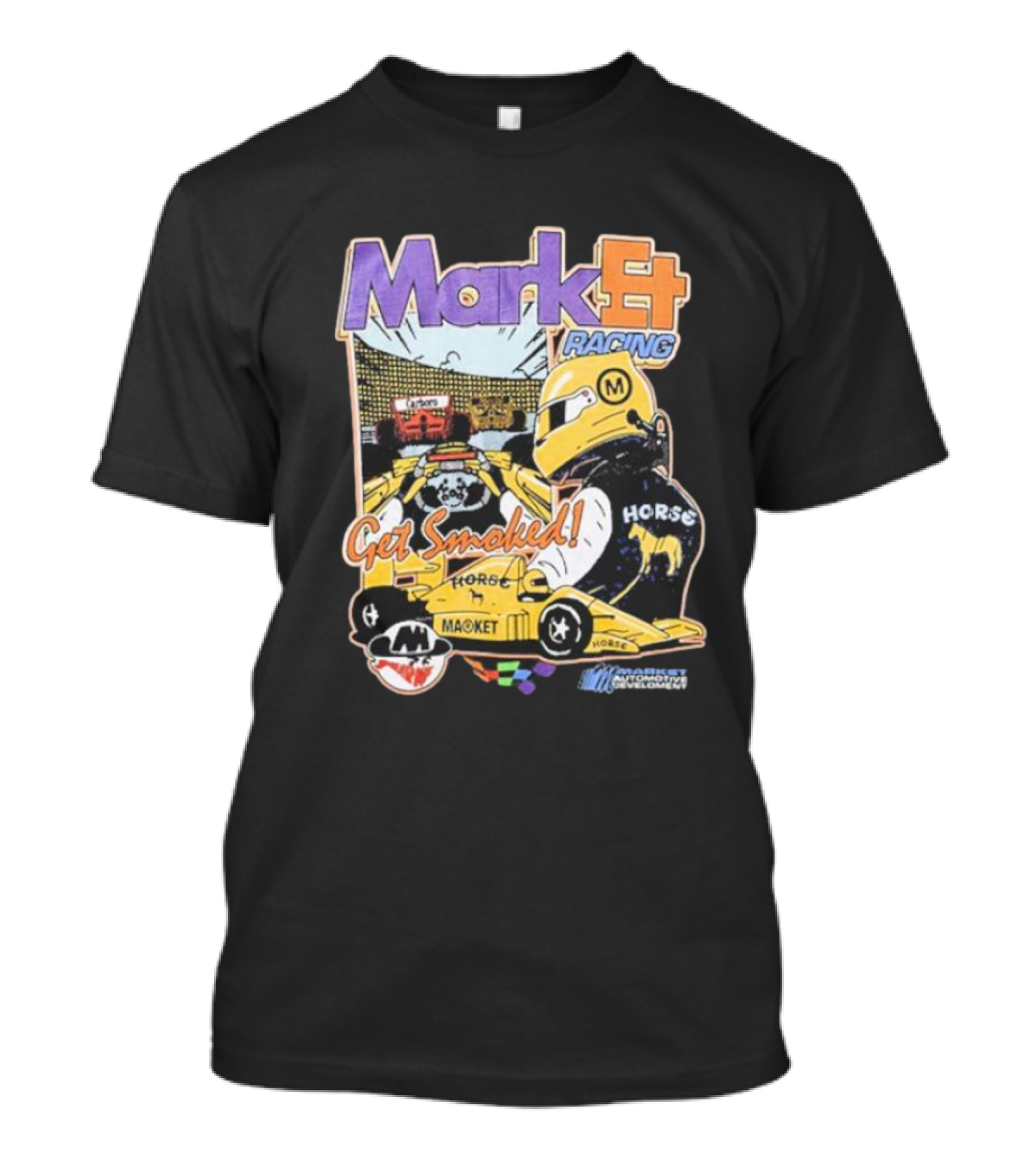 Mark4 Racing Get Smoked Horse Racing Movement T-Shirt