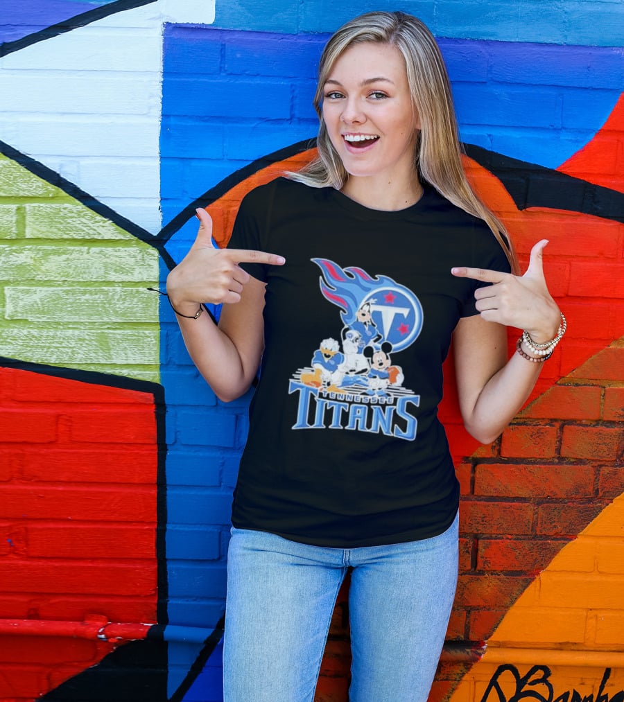 Mickey Mouse Donald Duck Goofy Tennessee Titans NFL T-Shirt