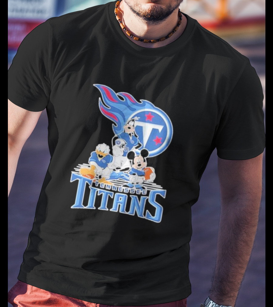 Mickey Mouse Donald Duck Goofy Tennessee Titans NFL T-Shirt