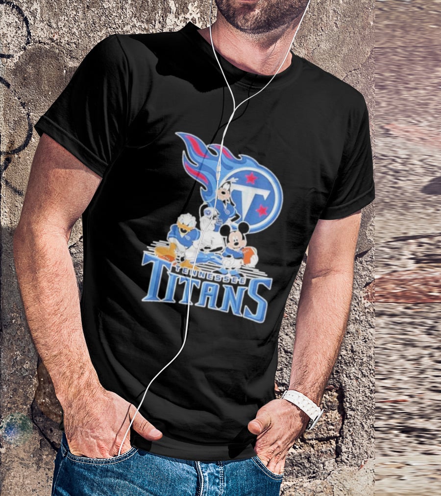 Mickey Mouse Donald Duck Goofy Tennessee Titans NFL T-Shirt