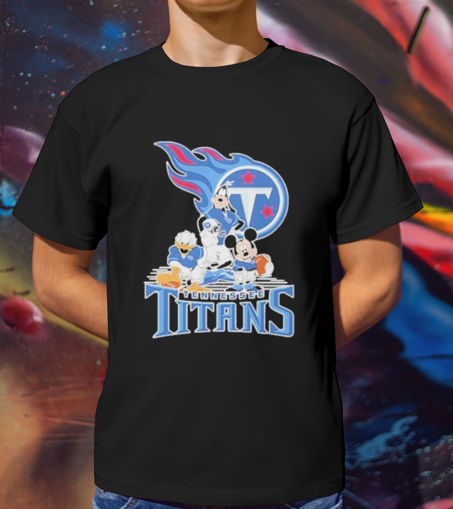 Mickey Mouse Donald Duck Goofy Tennessee Titans NFL T-Shirt