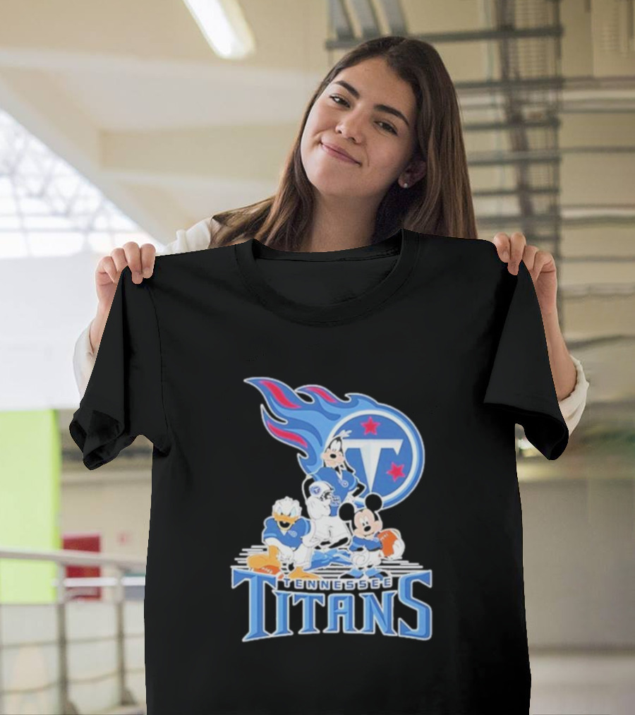 Mickey Mouse Donald Duck Goofy Tennessee Titans NFL T-Shirt