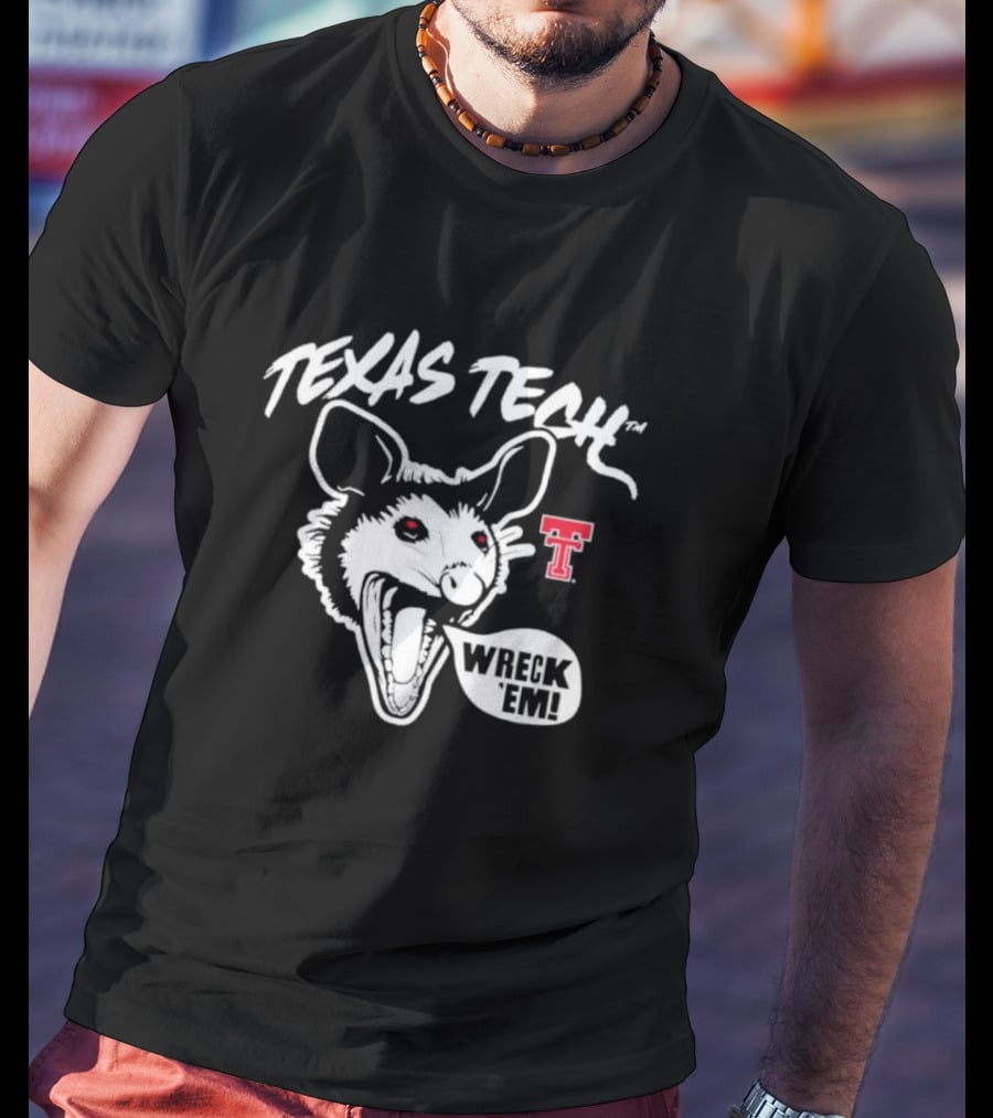 Texas Tech Wreck ’Em Possum Red Raider Spirit T-Shirt