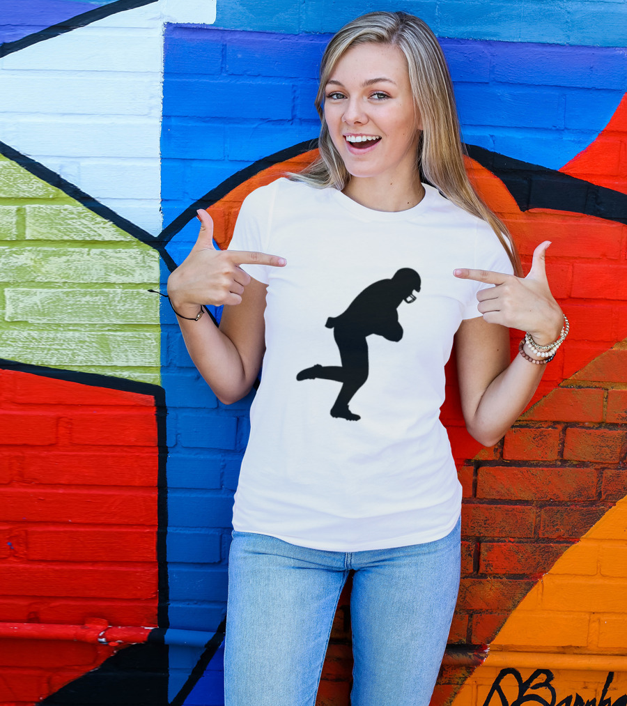 The Legend Of The Cincy Hat Scamper Silhouette Football Player T-Shirt