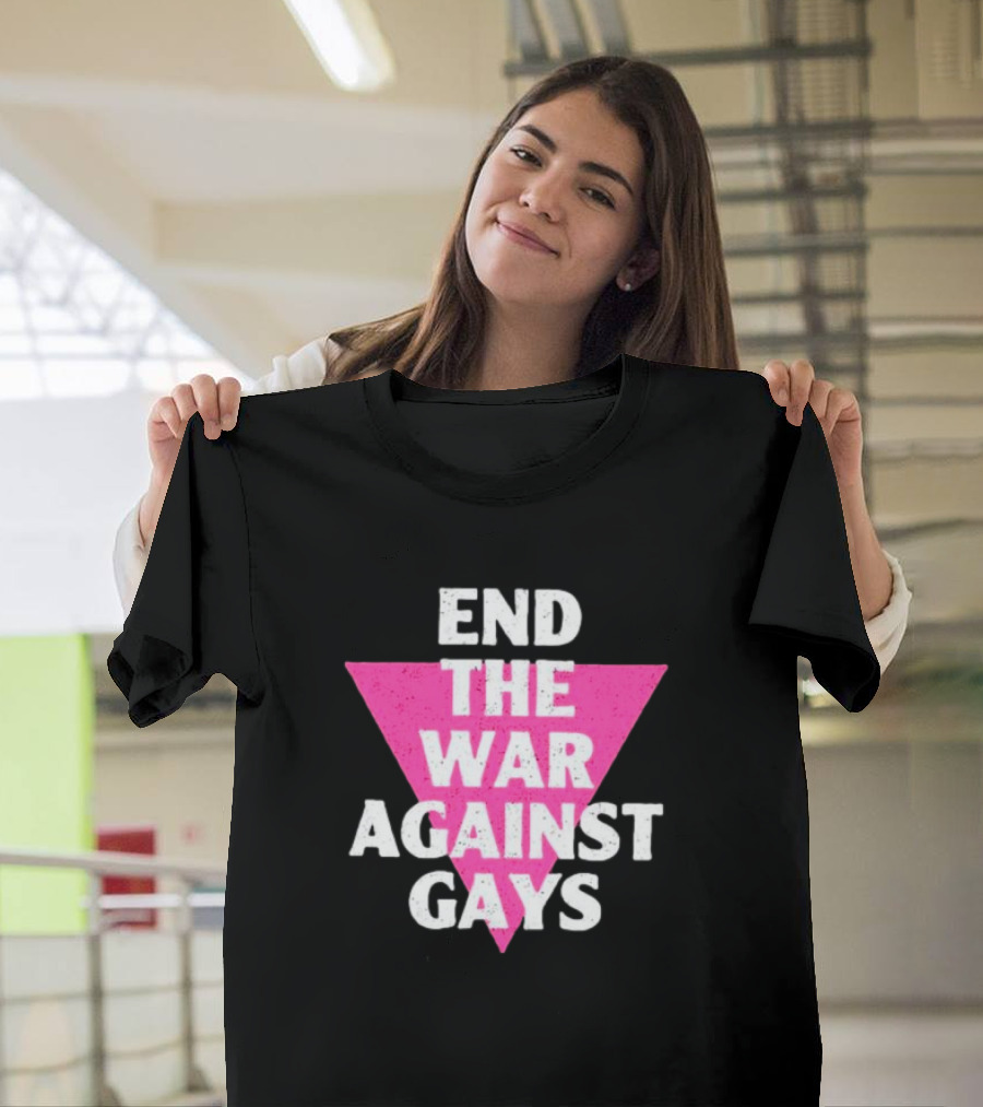 End The War Against Gays Pink Triangle T-Shirt