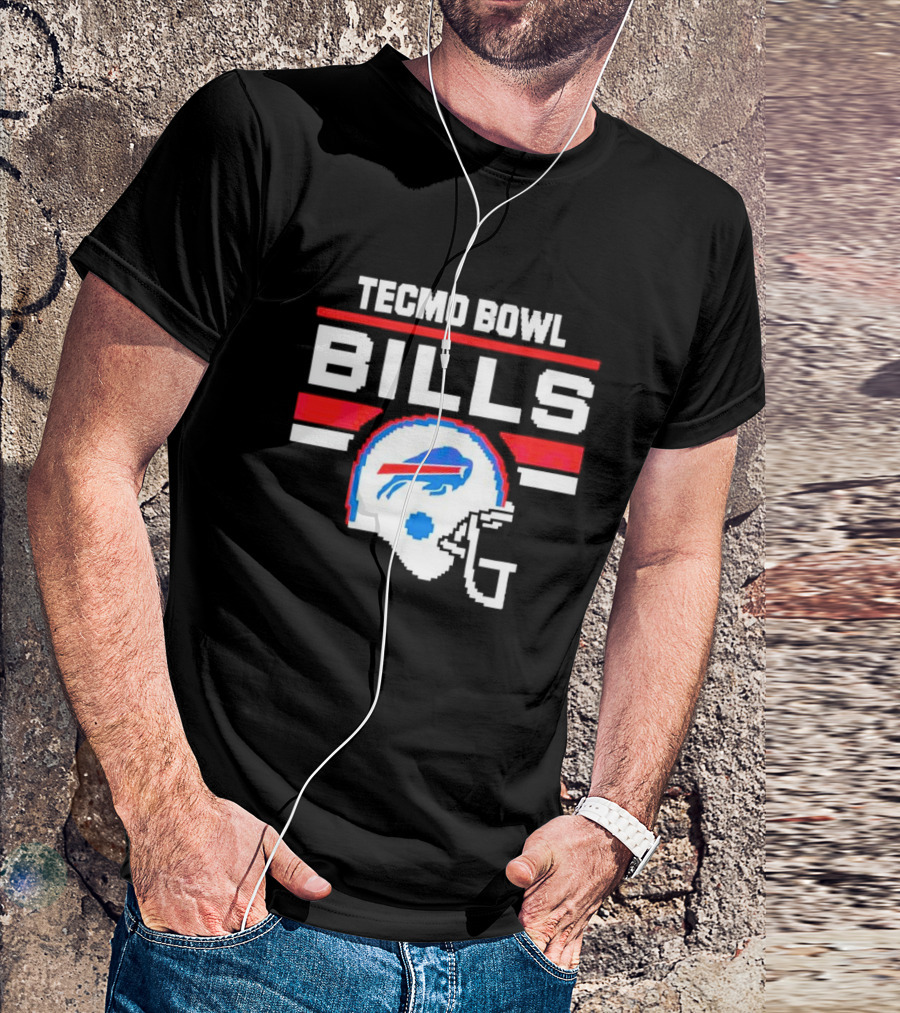 Tecmo Bowl Buffalo Bills Helmet NFL Football T-Shirt