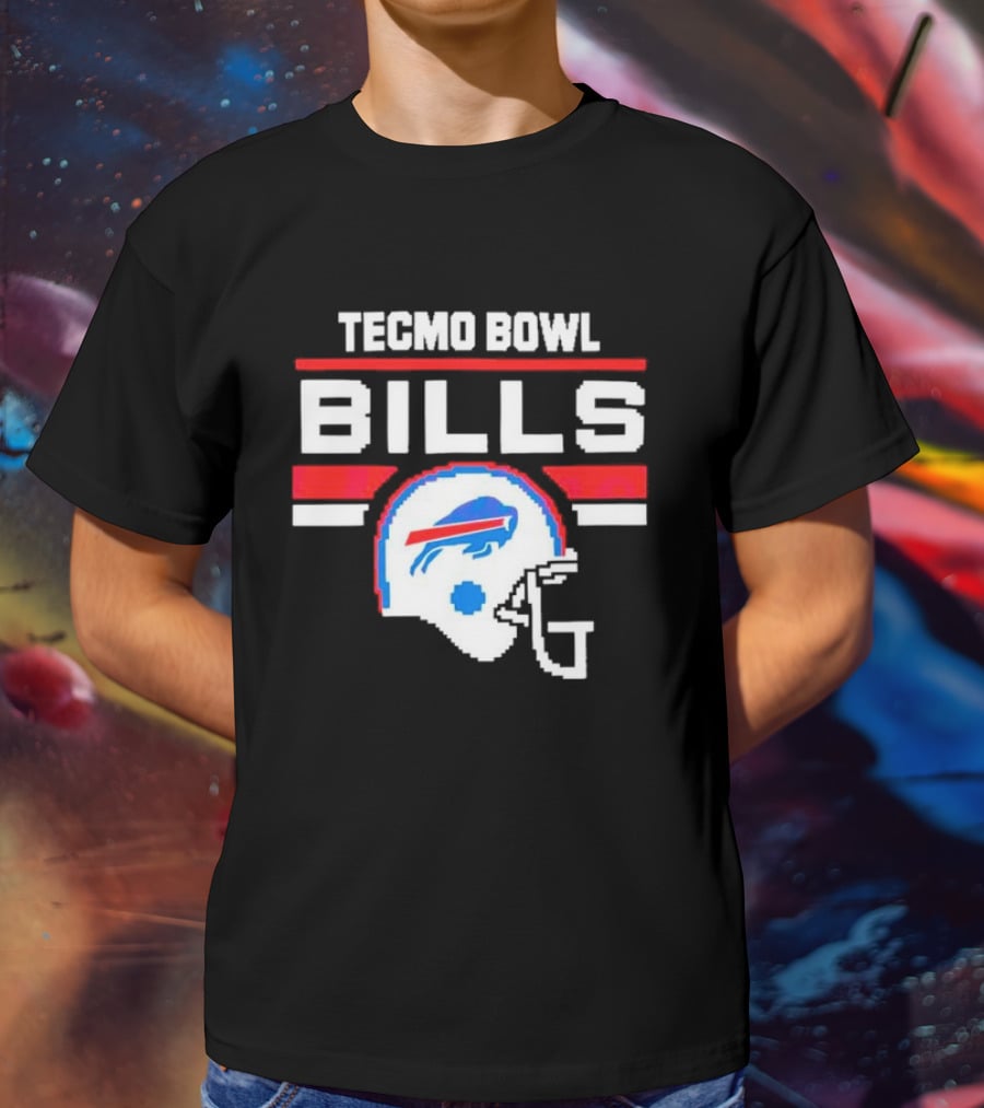 Tecmo Bowl Buffalo Bills Helmet NFL Football T-Shirt