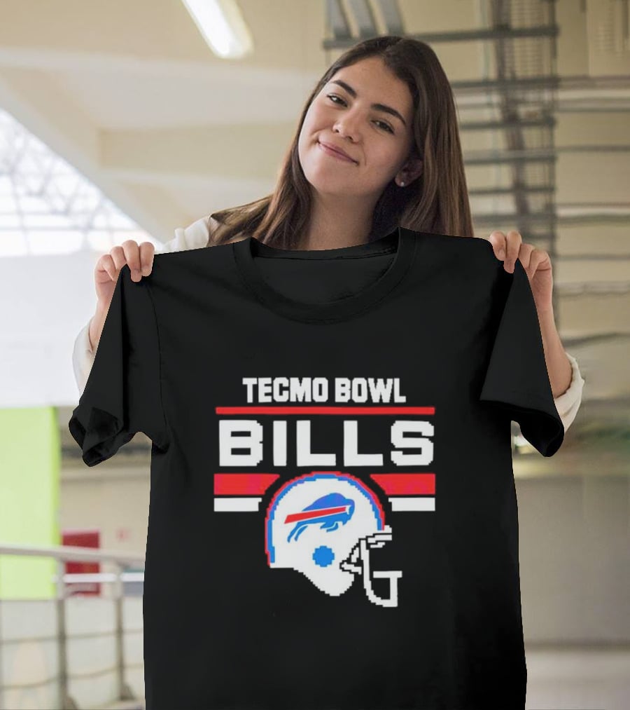 Tecmo Bowl Buffalo Bills Helmet NFL Football T-Shirt